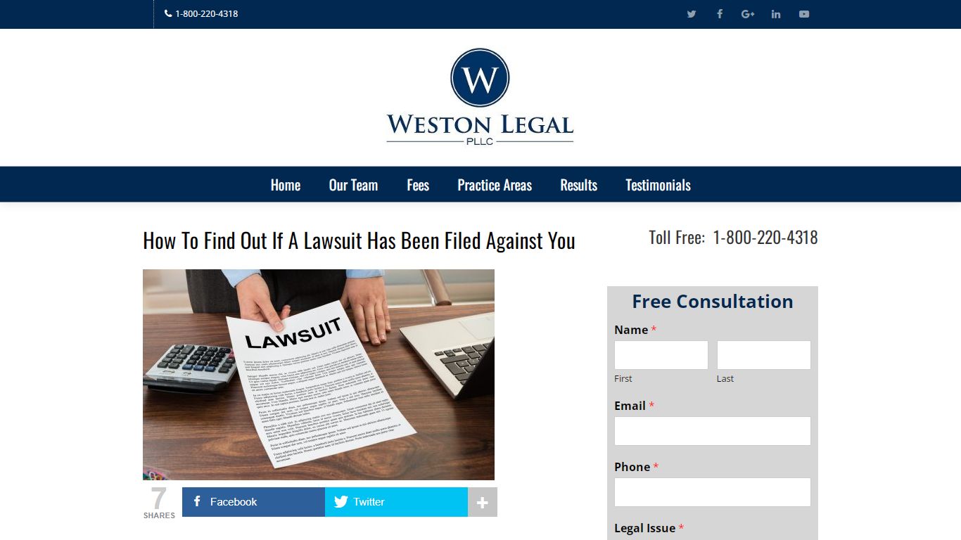 How To Find Out If A Lawsuit Has Been Filed Against You - Weston Legal